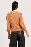Pumpkin Puff Sleeve Tee