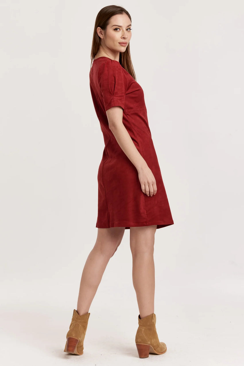 Ruby Pink Demi Suede Dress