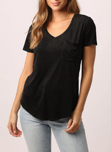 Phoenix Black Suede Tee