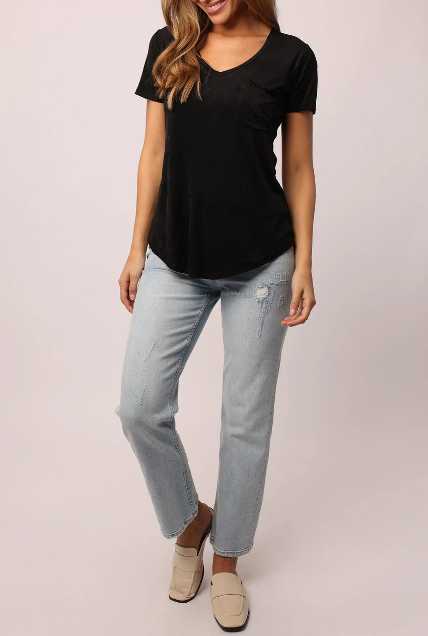 Phoenix Black Suede Tee