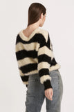 Isadora Black/Cream Stripe Sweater