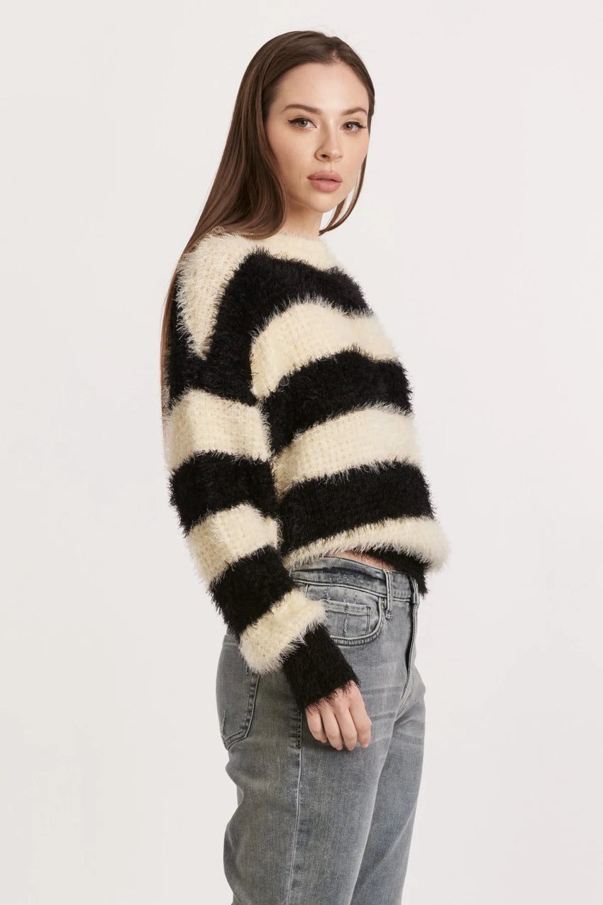 Isadora Black/Cream Stripe Sweater