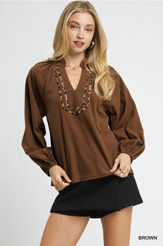 Brown Leopard Yoke