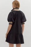 Black Puff Sleeve Dress