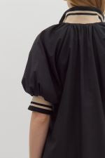Black Puff Sleeve Dress
