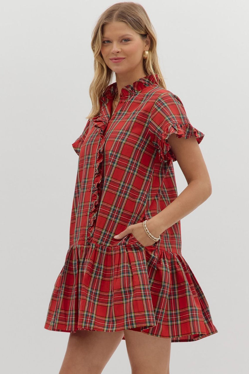 Red Plaid Dress