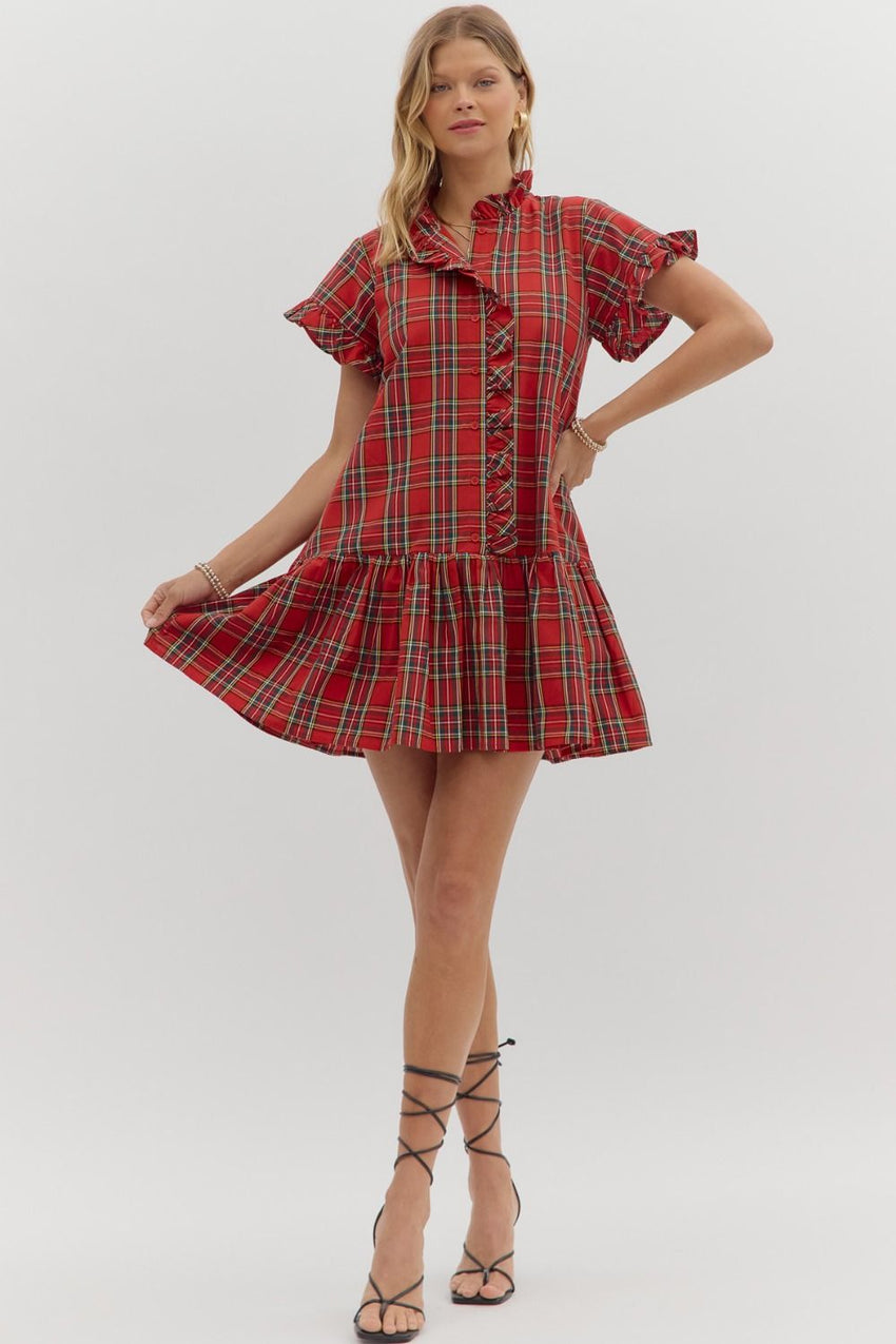 Red Plaid Dress