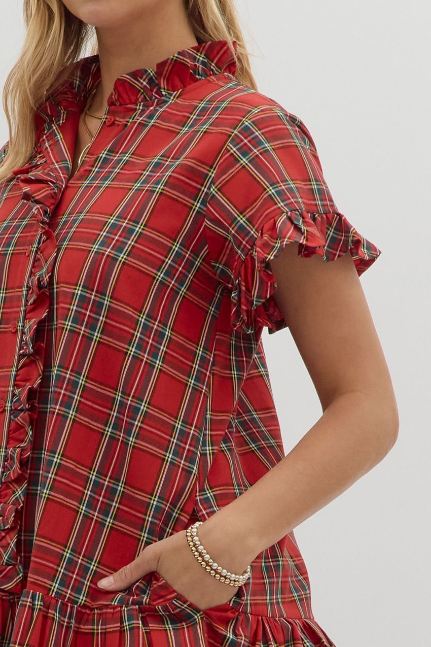 Red Plaid Dress