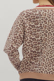 Camel Cheetah W/Pink Trim Cardigan