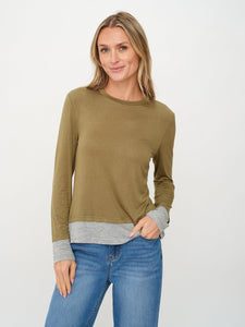 SF1325 Olive Layered Tee