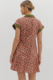 D27956 Wine Abstract Dress