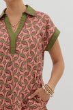 D27956 Wine Abstract Dress