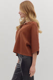 T28962 Brown Knit Top