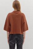 T28962 Brown Knit Top