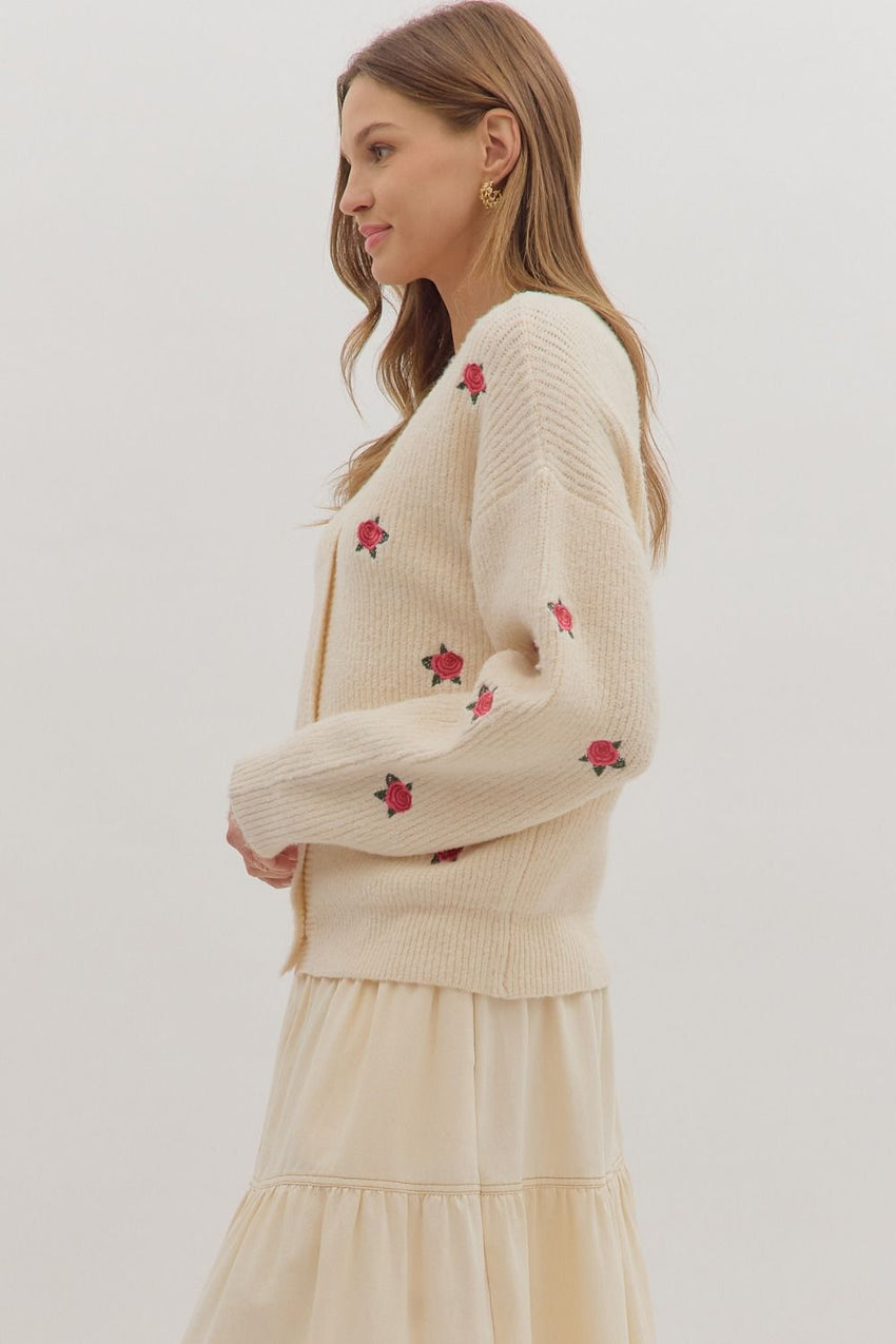 J29396 V Neck Cardigan