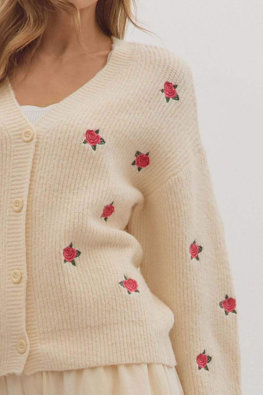 J29396 V Neck Cardigan