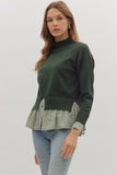 T28944 Olive Layered Top