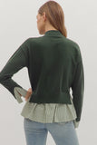 T28944 Olive Layered Top