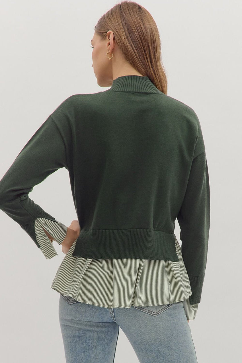 T28944 Olive Layered Top