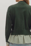 T28944 Olive Layered Top