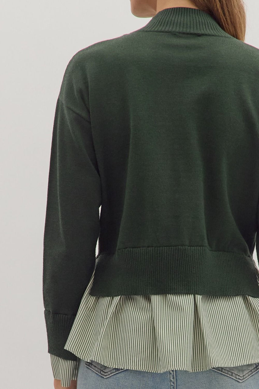 T28944 Olive Layered Top