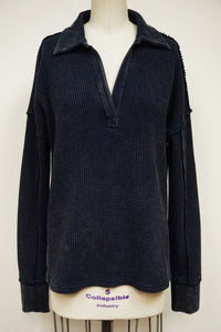Washed Thermal Top Teal