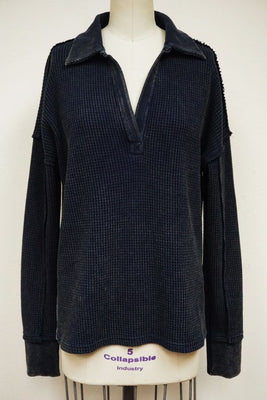 Washed Thermal Top Teal