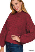 TW-2593Y Cable Knit Sweater