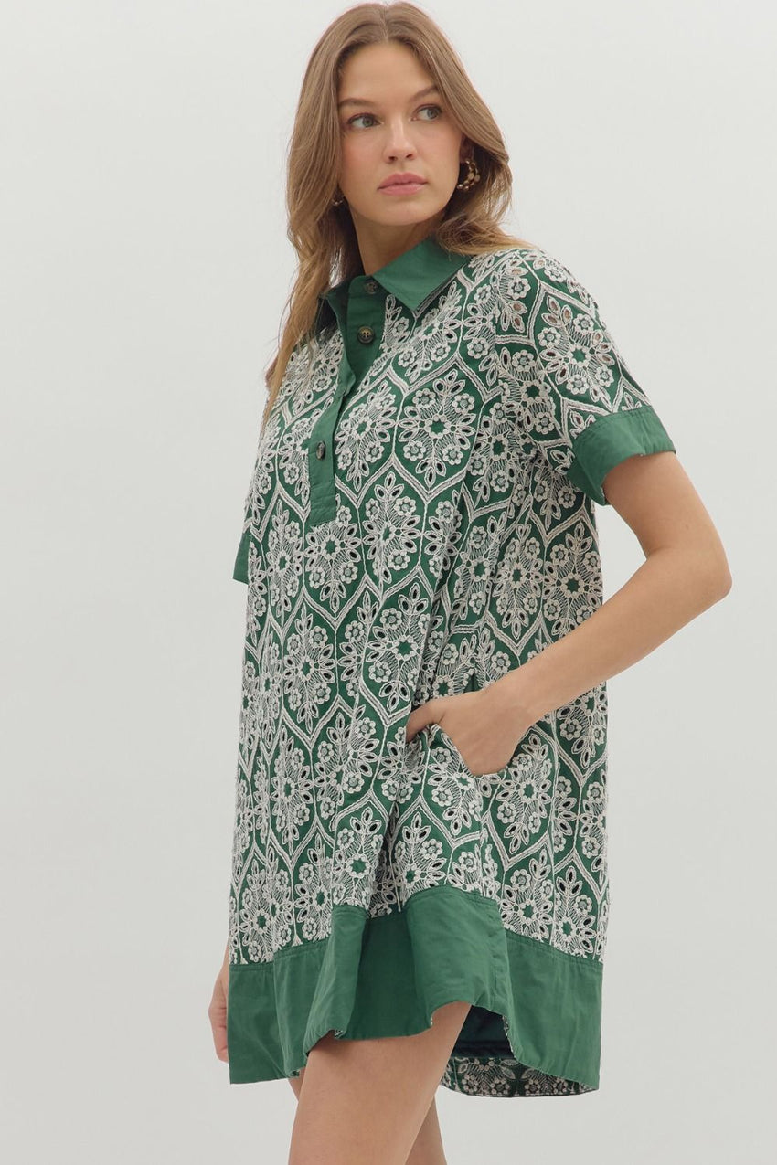 D27448 Hunter Green Dress