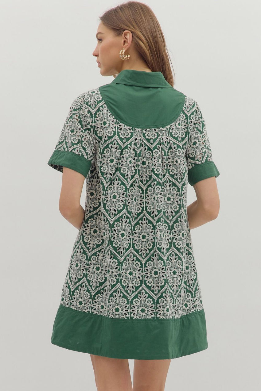 D27448 Hunter Green Dress