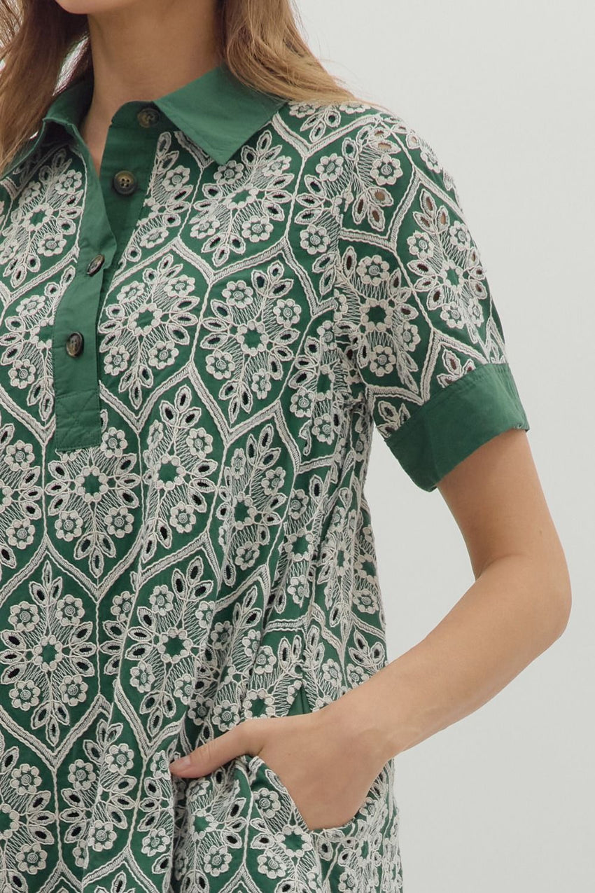 D27448 Hunter Green Dress