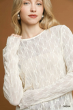 C5030 Cream Lace Top