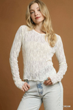 C5030 Cream Lace Top