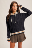 38650 Contrast Hoodie Sweater