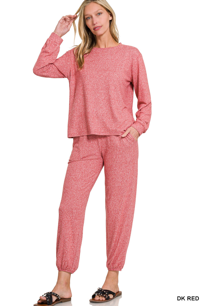 Red Marble Jogging Set