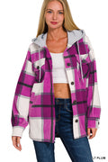Pink Plaid Hoodie
