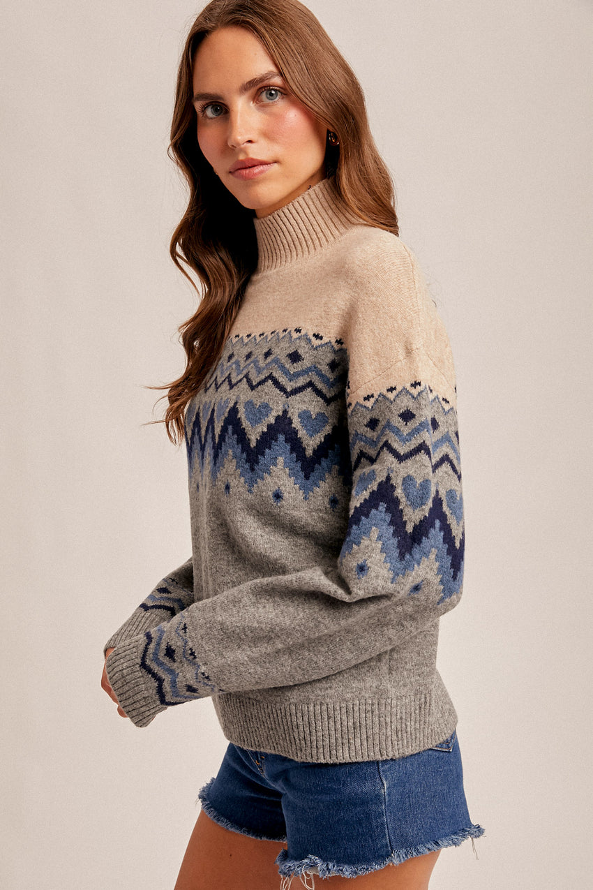 38699 Mock Neck Sweater