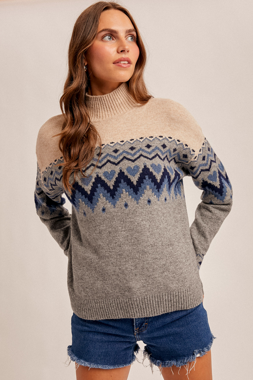38699 Mock Neck Sweater