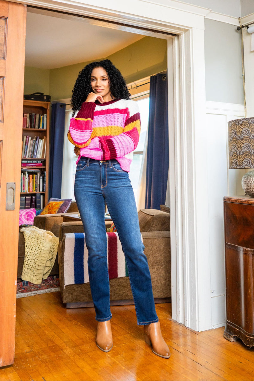 Vintage Wash Thermal Straight Dk