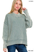 TWW-2324A5 Oversized Sweater Ash Jade