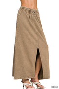 TSW-5323A5 Slit Long Skirt Mocha