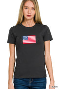 CT-3517Y Am Flag Tee Black