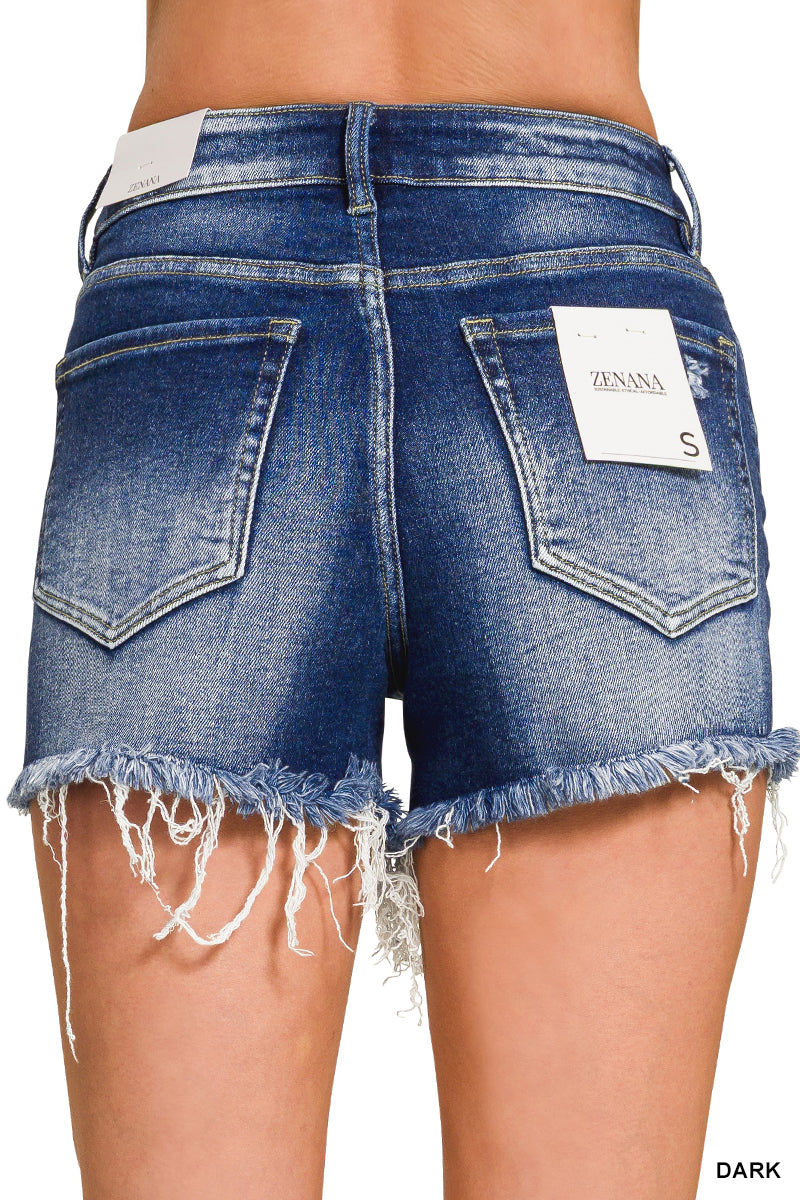 DCP9545DD Frayed Hem Shorts