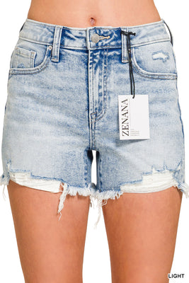 DTP-9599Y Distressed Denim Short Light