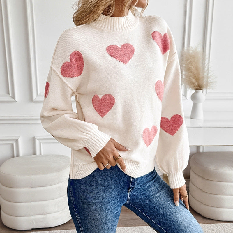 BMTM5556 Pink Heart Pullover