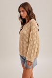 34021 Shell Textured Sweater