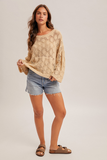 34021 Shell Textured Sweater
