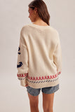 37922 Crew Neck Sailboat Sweater