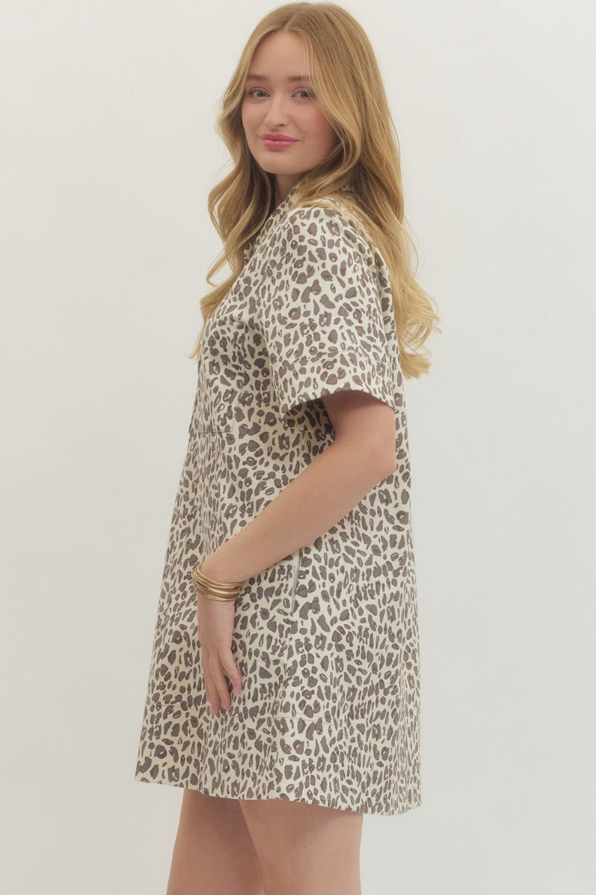 D29997 Leopard Print Dress