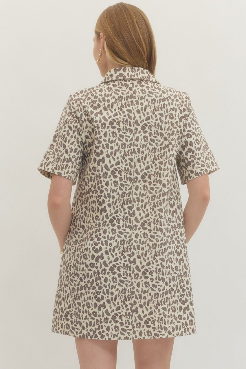 D29997 Leopard Print Dress